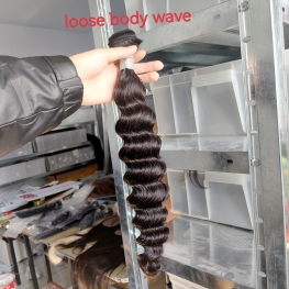 Loose body wave hair bundle 100% cuticle aligned burmese virgin hair material